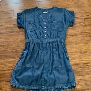 Carve denim look dress